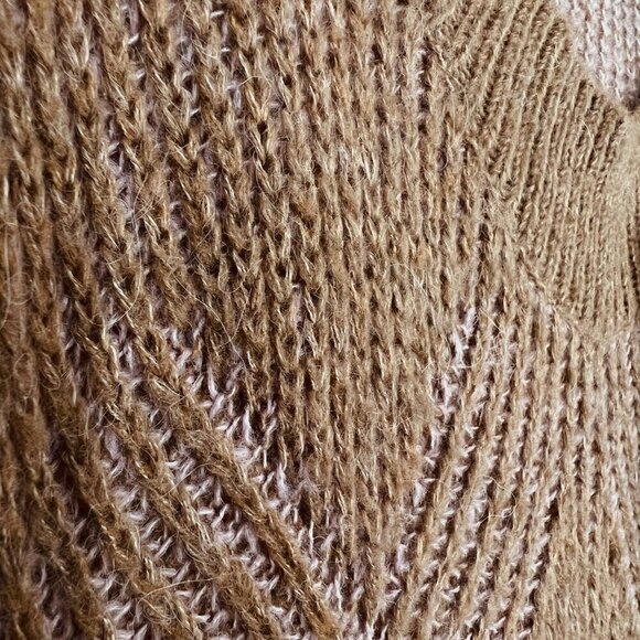 NWT Cream Aliette Alpaca Blended Pullover Sweater Dress Toasted Rose Brown Sz M - Picture 6 of 9